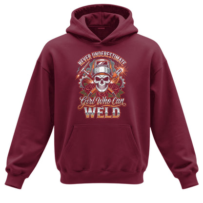 Badass Girl Welder Skull Hoodie