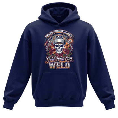 Badass Girl Welder Skull Hoodie