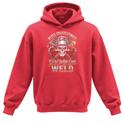 Badass Girl Welder Skull Hoodie