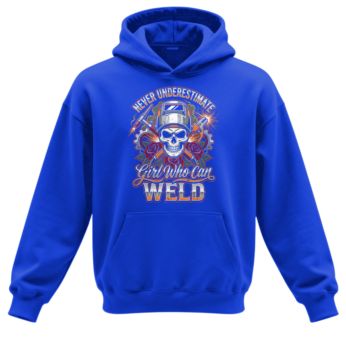 Badass Girl Welder Skull Hoodie