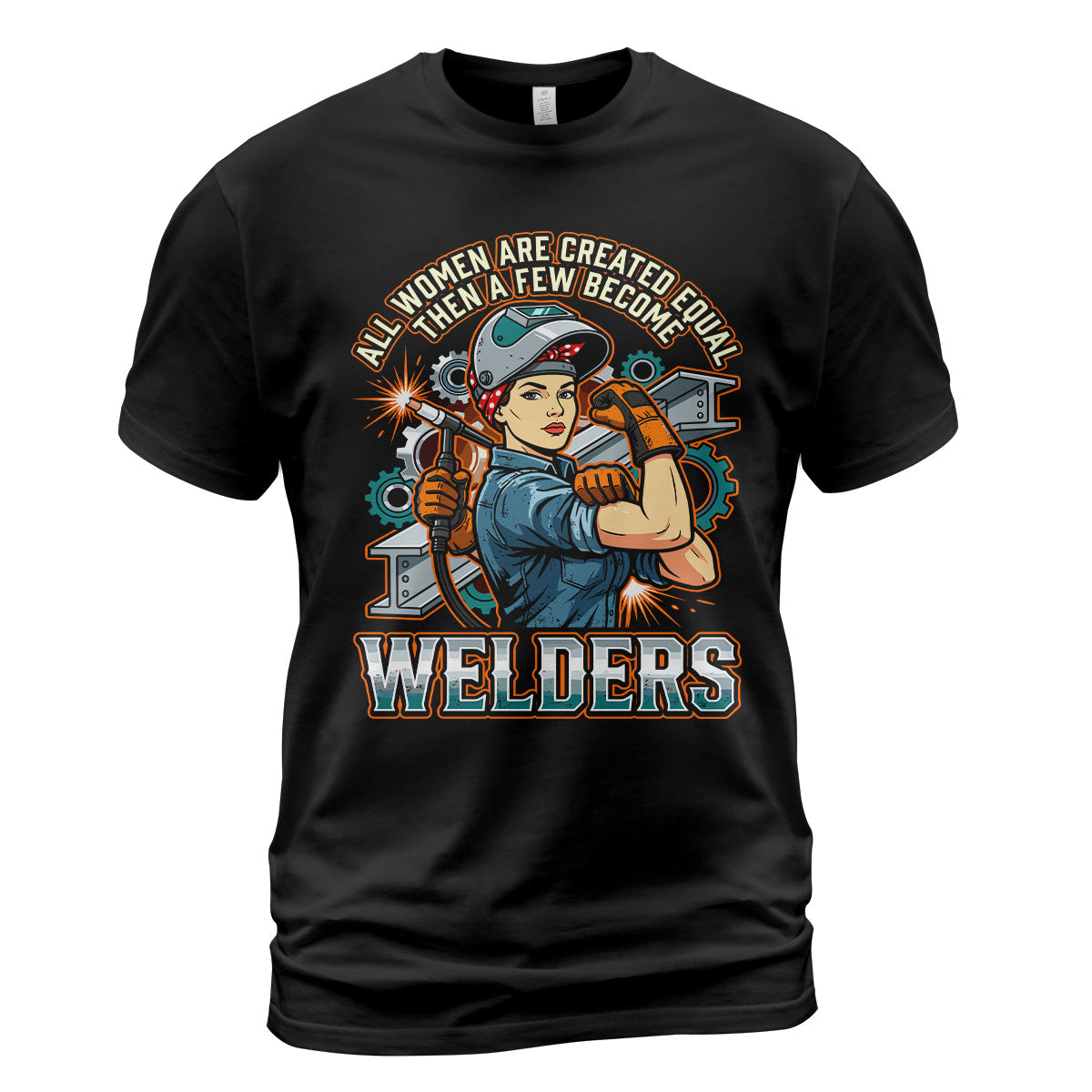 Badass Welder Woman T-Shirt