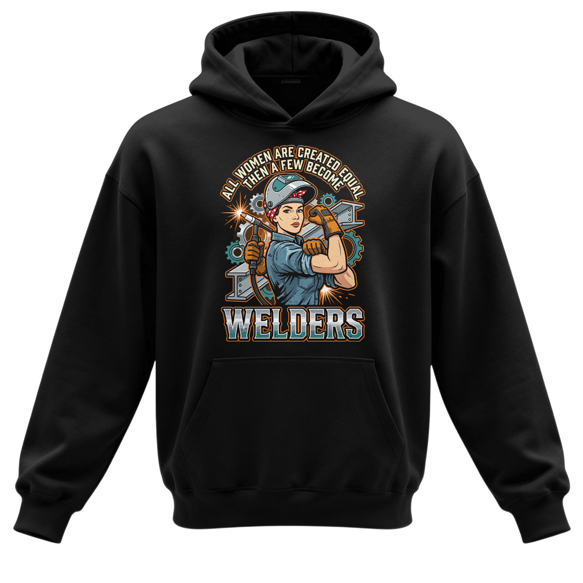 Badass Welder Woman Hoodie