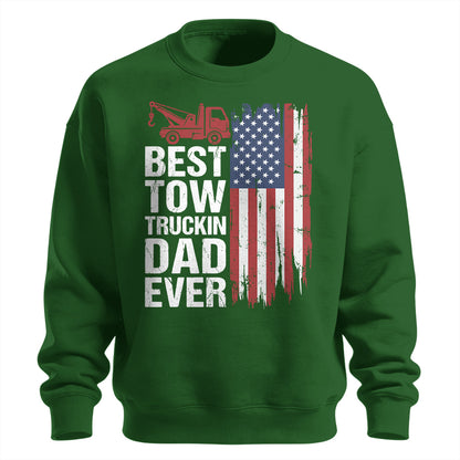 Best Tow Trucking Dad US Flag Sweatshirt