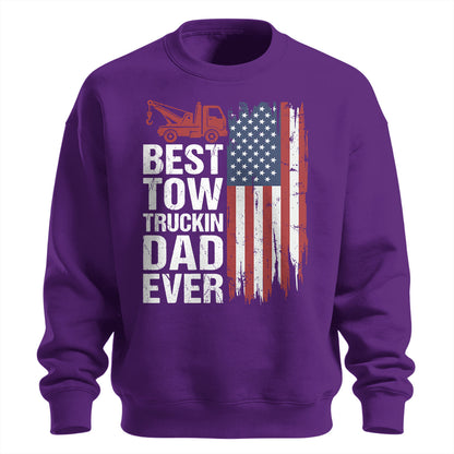 Best Tow Trucking Dad US Flag Sweatshirt