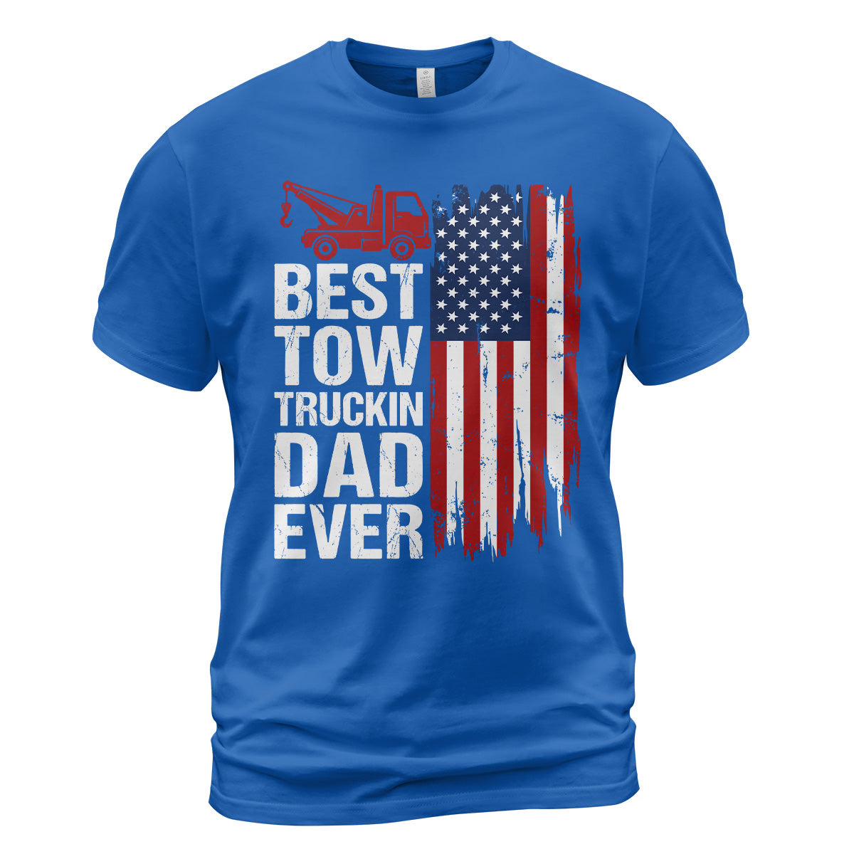 Best Tow Trucking Dad US Flag T-Shirt