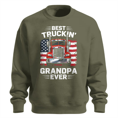 Best Truckin_ Grandpa Ever Patriotic Sweatshirt