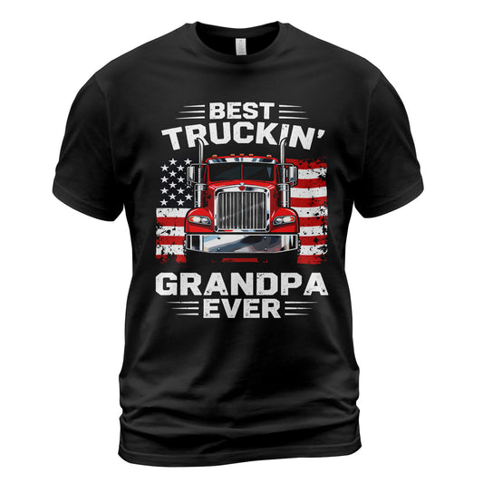 Best Truckin' Grandpa Ever Patriotic T-Shirt