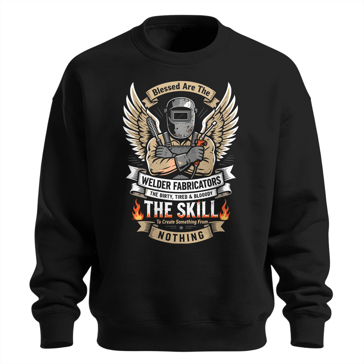 Blessed Welder Fabricator Skill Sweatshirt