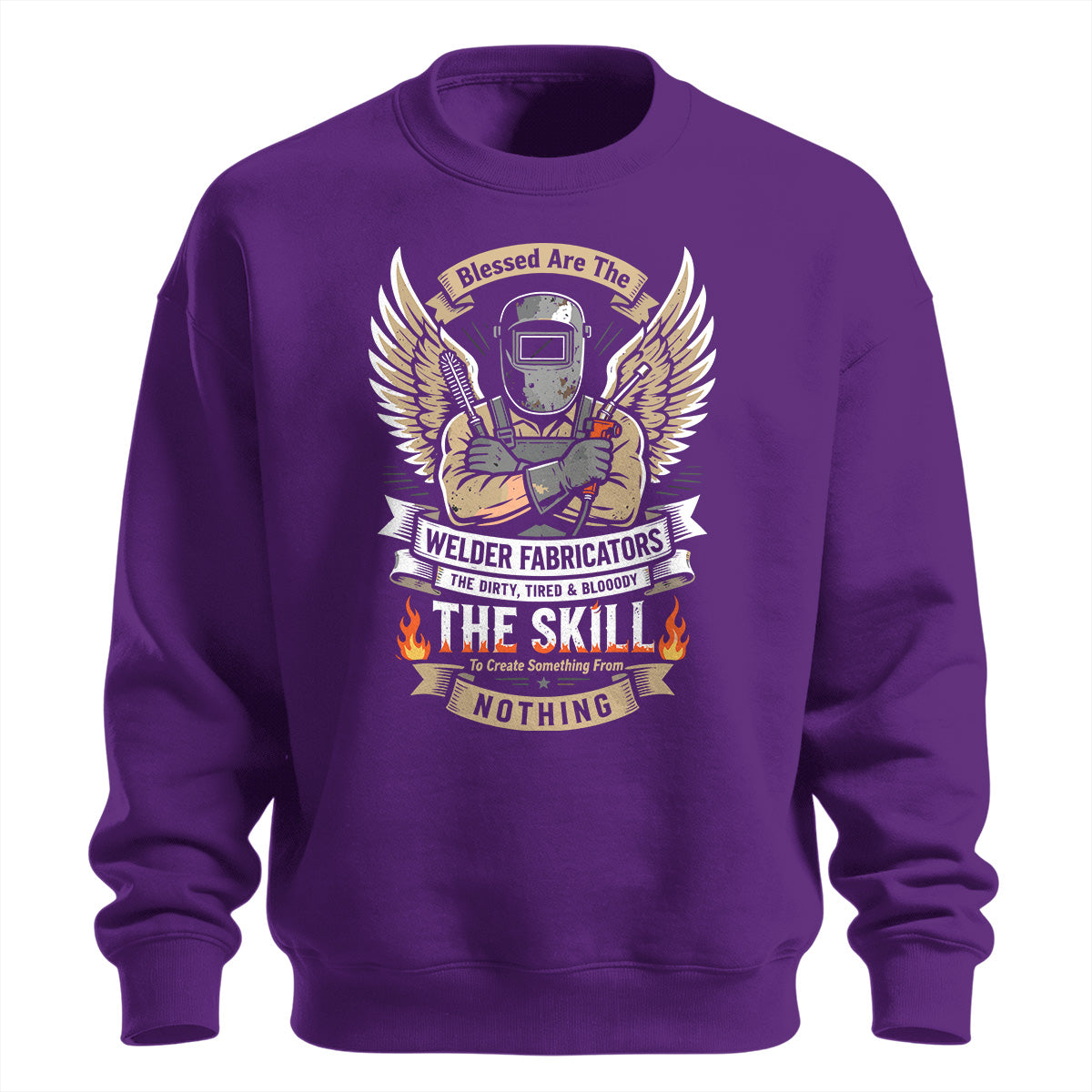 Blessed Welder Fabricator Skill Sweatshirt