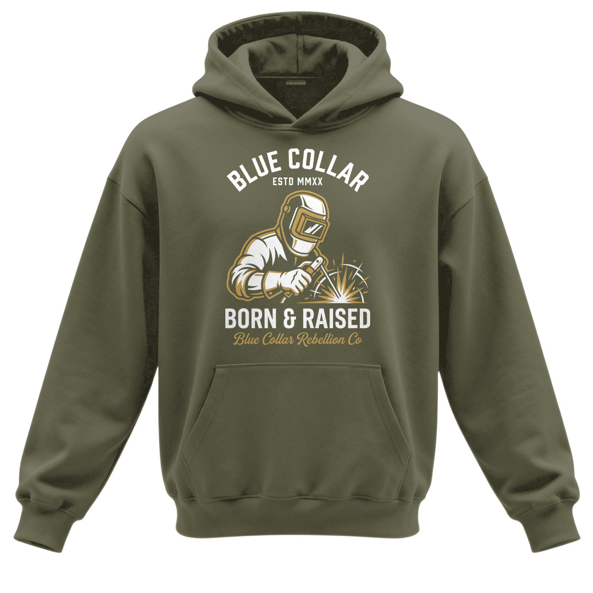 Blue Collar Born & Raised Welder Hoodie