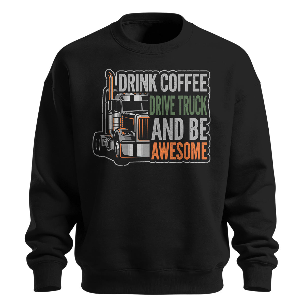 Caffeine and Chrome Trucker Sweatshirt