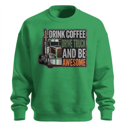 Caffeine and Chrome Trucker Sweatshirt