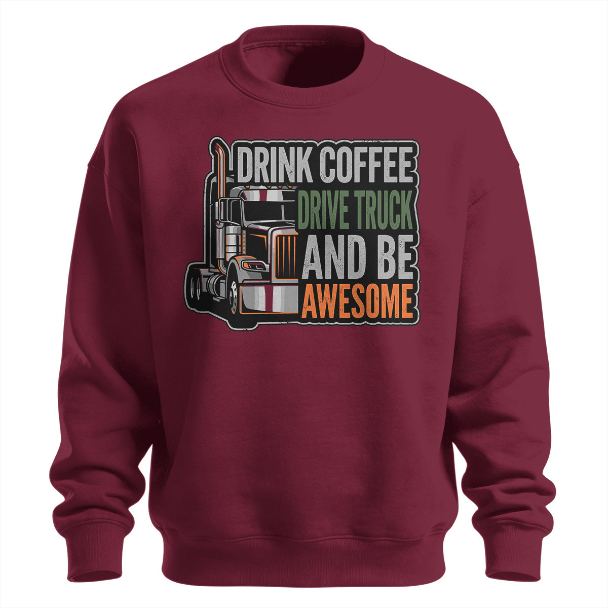 Caffeine and Chrome Trucker Sweatshirt
