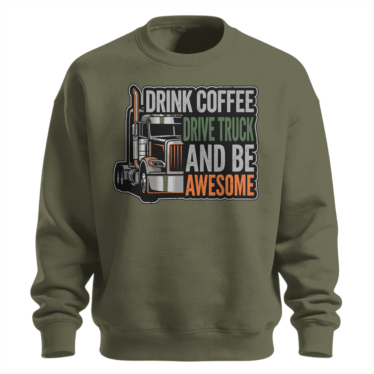 Caffeine and Chrome Trucker Sweatshirt
