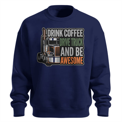 Caffeine and Chrome Trucker Sweatshirt