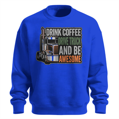 Caffeine and Chrome Trucker Sweatshirt