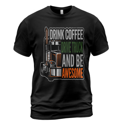 Caffeine and Chrome Trucker T-Shirt