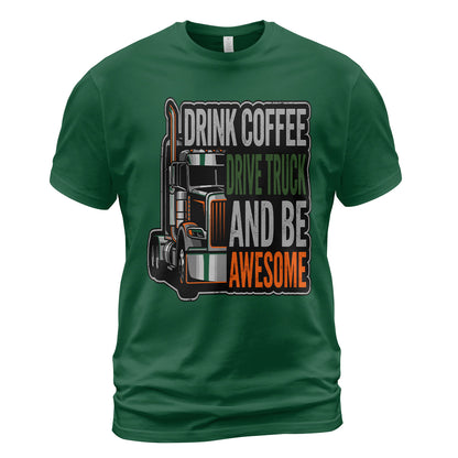 Caffeine and Chrome Trucker T-Shirt