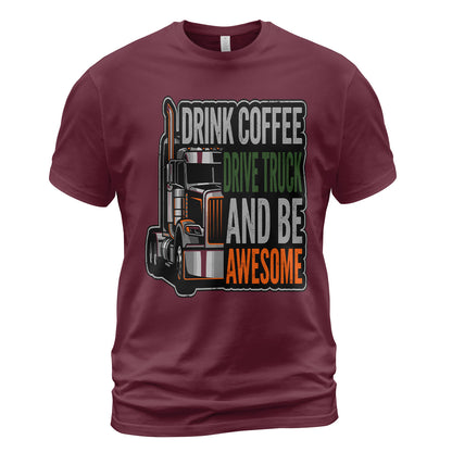 Caffeine and Chrome Trucker T-Shirt