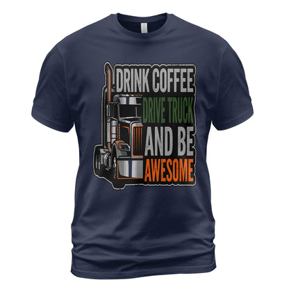 Caffeine and Chrome Trucker T-Shirt