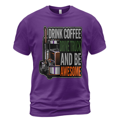 Caffeine and Chrome Trucker T-Shirt