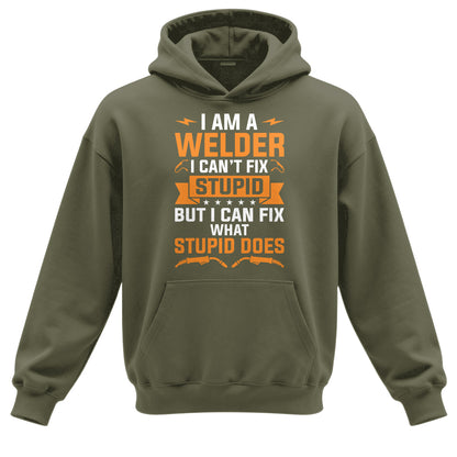 Can't Fix Stupid Welder Hoodie