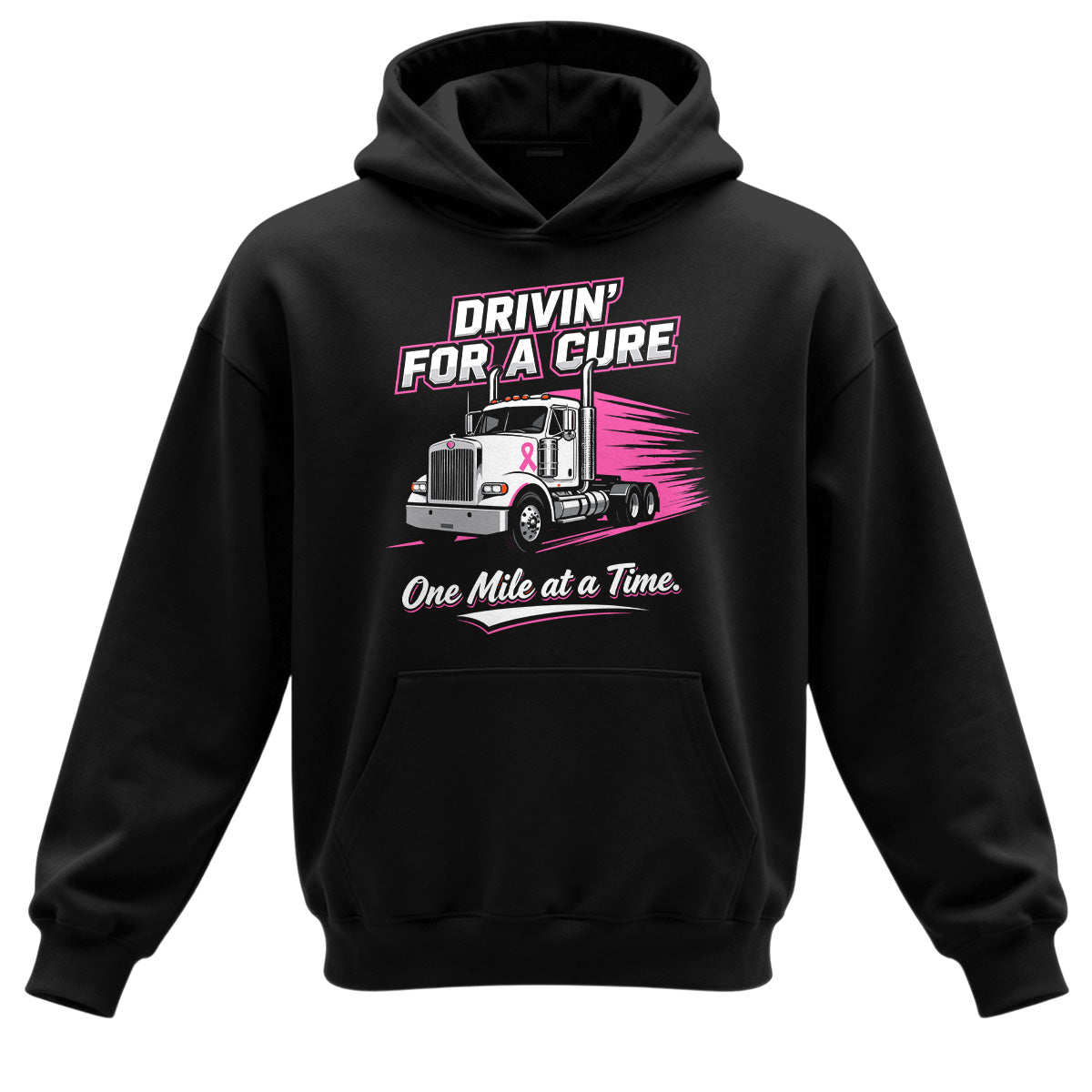 Drivin_ For A Cure Trucker Hoodie