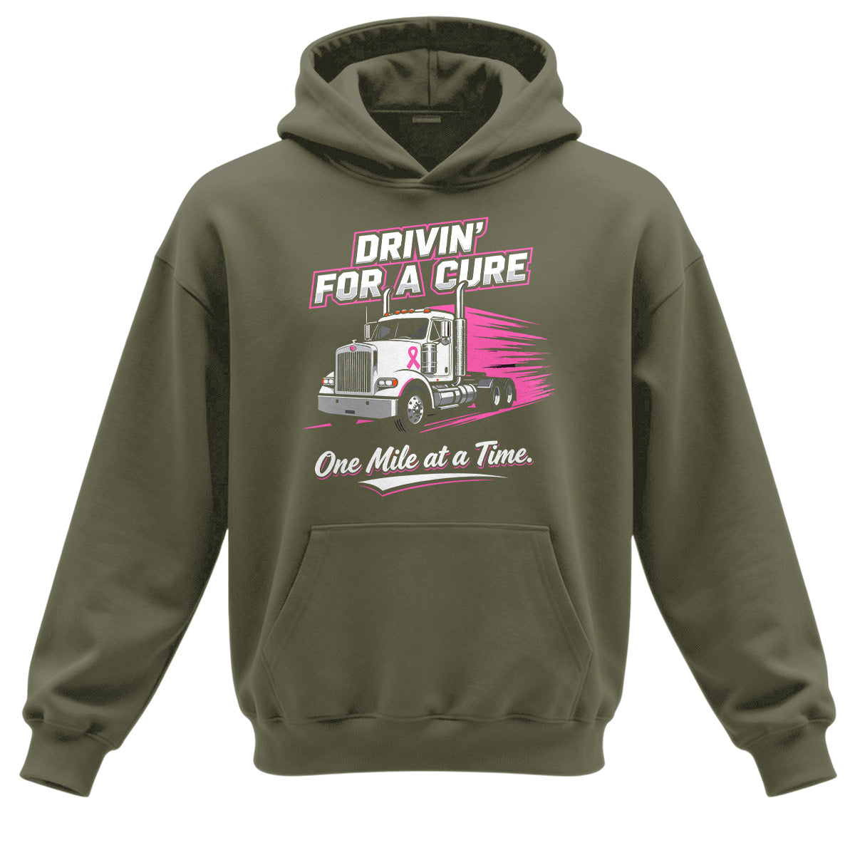 Drivin_ For A Cure Trucker Hoodie