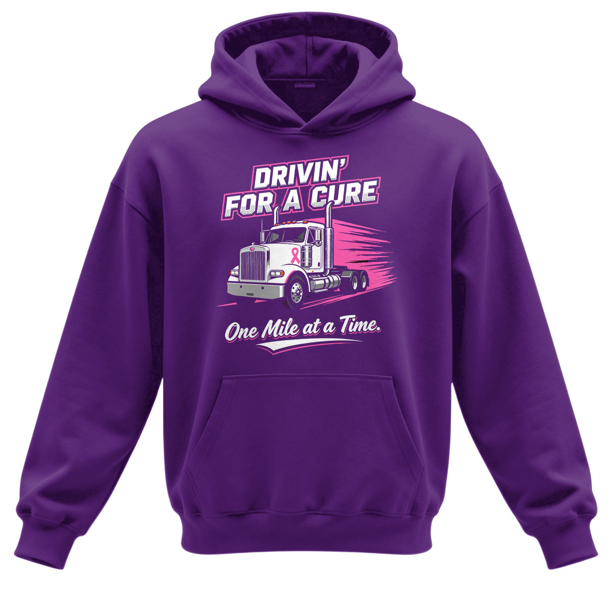 Drivin_ For A Cure Trucker Hoodie