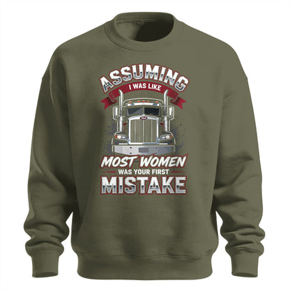First Mistake Female Trucker Sweatshirt