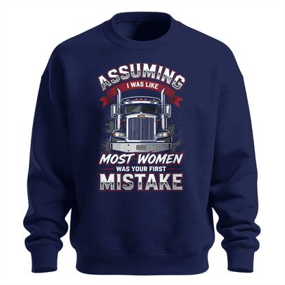 First Mistake Female Trucker Sweatshirt