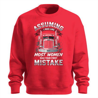First Mistake Female Trucker Sweatshirt