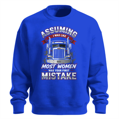 First Mistake Female Trucker Sweatshirt