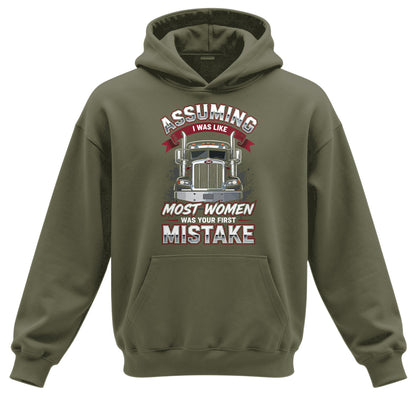 First Mistake Female Trucker Hoodie