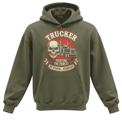 Forces of Stupid Trucker Hoodie