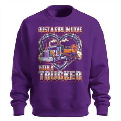 Girl In Love With A Trucker Sweatshirt