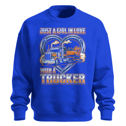 Girl In Love With A Trucker Sweatshirt