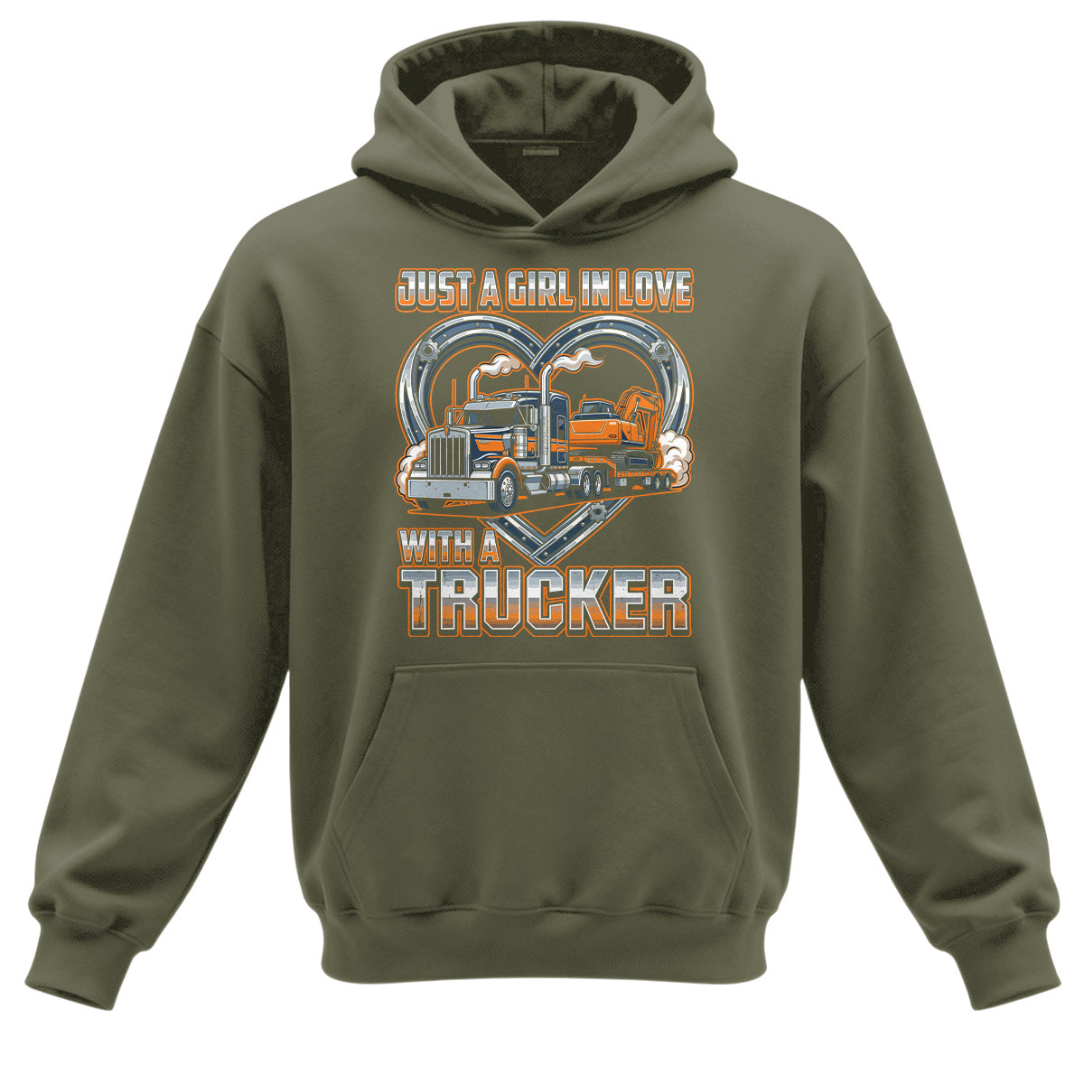 Girl In Love With A Trucker Hoodie