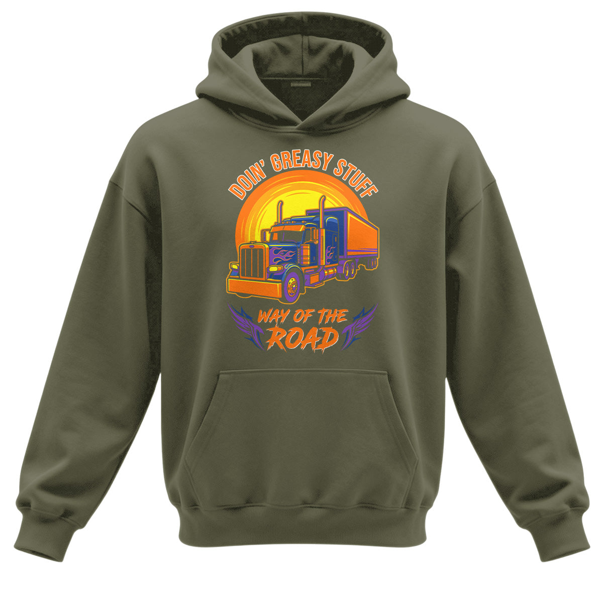 Greasy Stuff Way of the Road Trucker Hoodie
