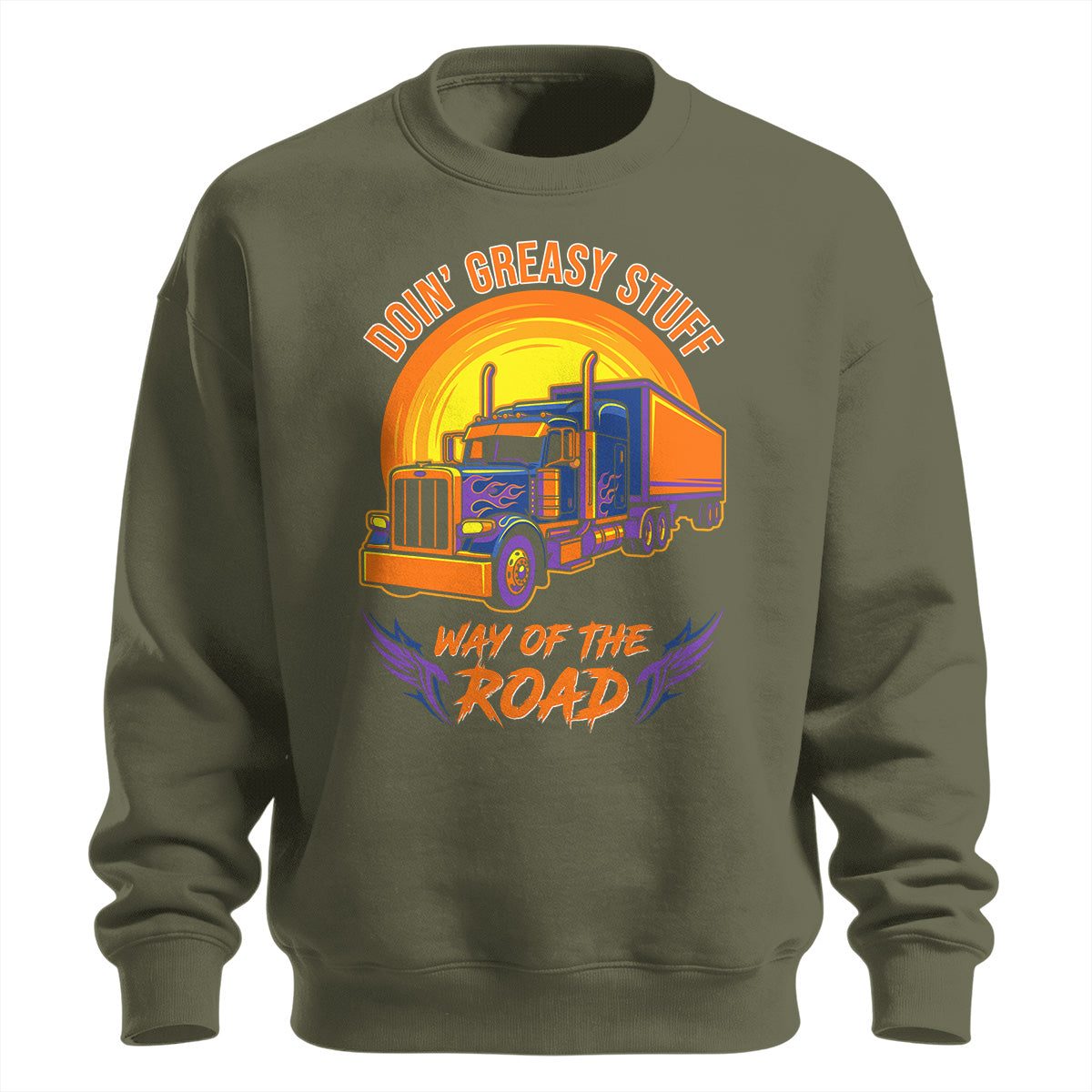 Greasy Stuff Way of the Road Trucker Sweatshirt