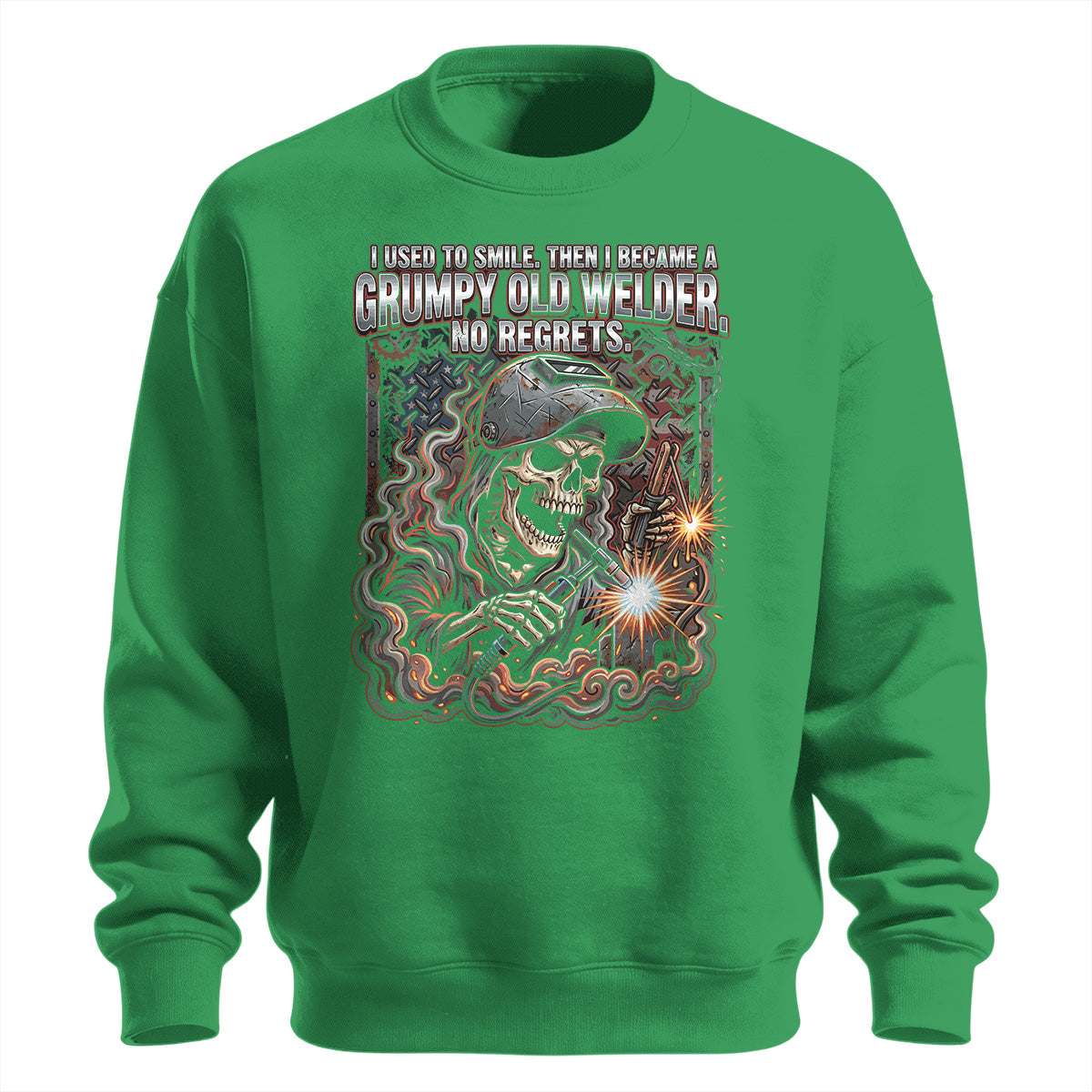 Grumpy Old Welder Skull Sweatshirt