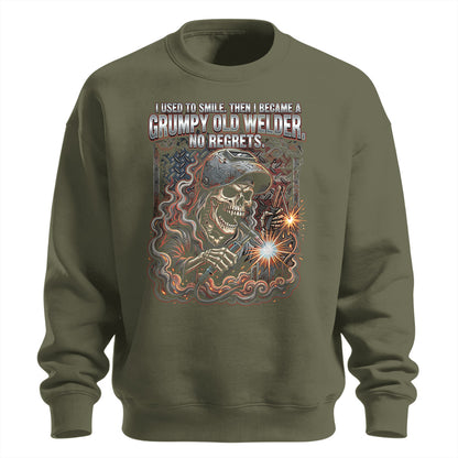 Grumpy Old Welder Skull Sweatshirt