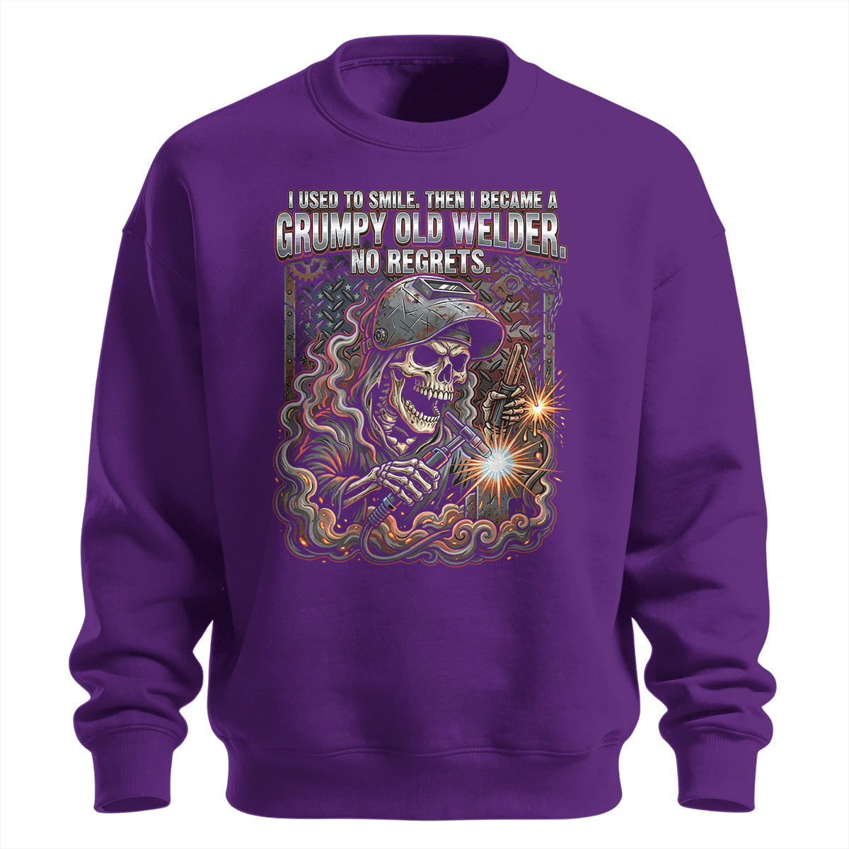 Grumpy Old Welder Skull Sweatshirt