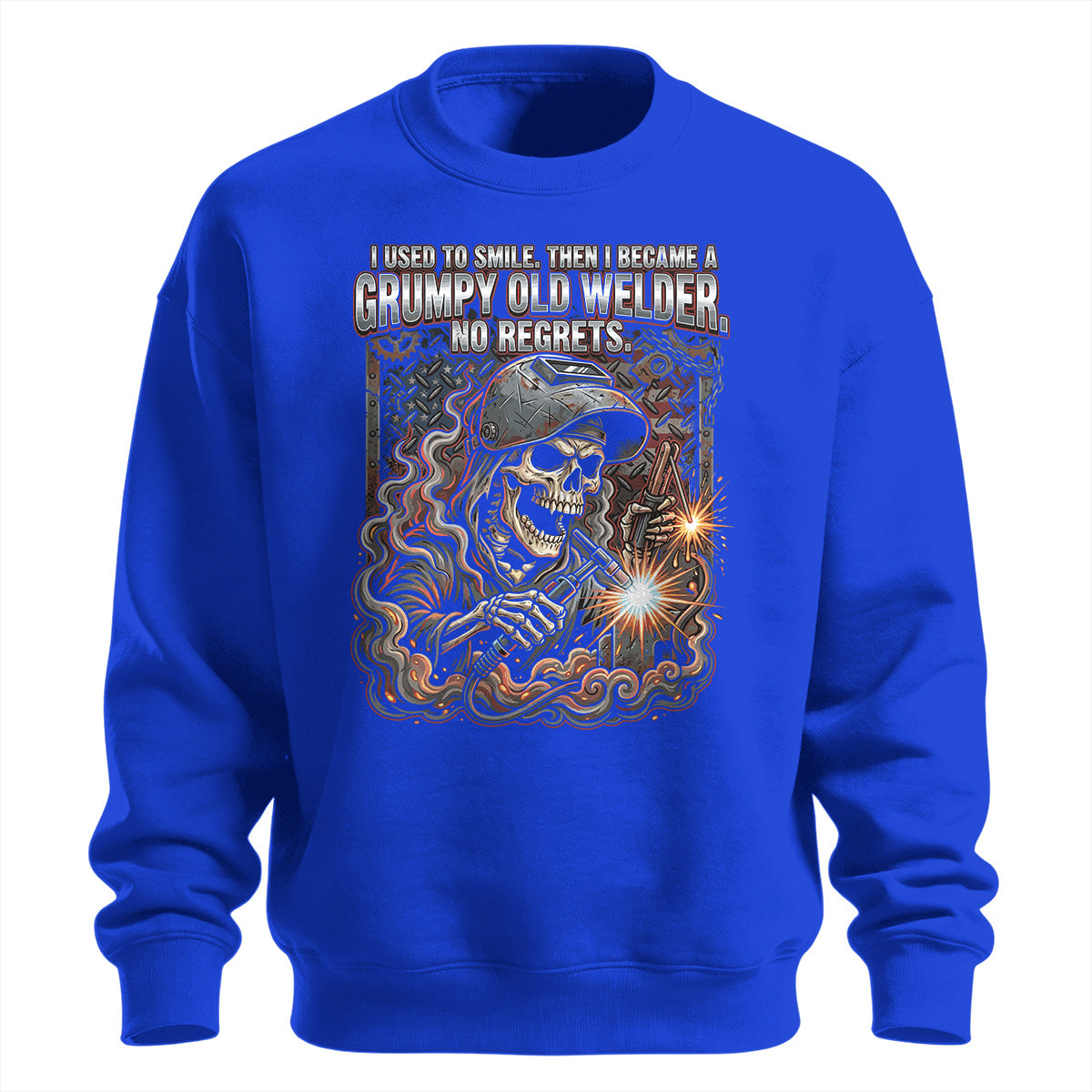 Grumpy Old Welder Skull Sweatshirt