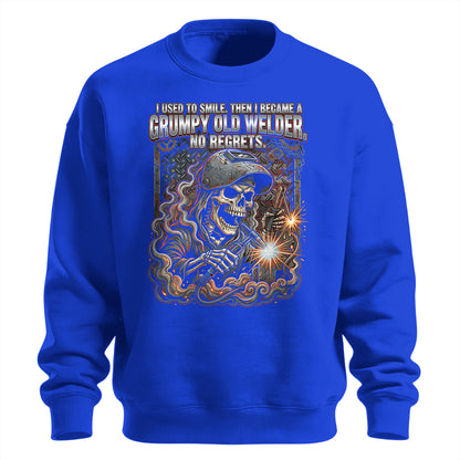 Grumpy Old Welder Skull Sweatshirt