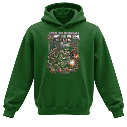 Grumpy Old Welder Skull Hoodie