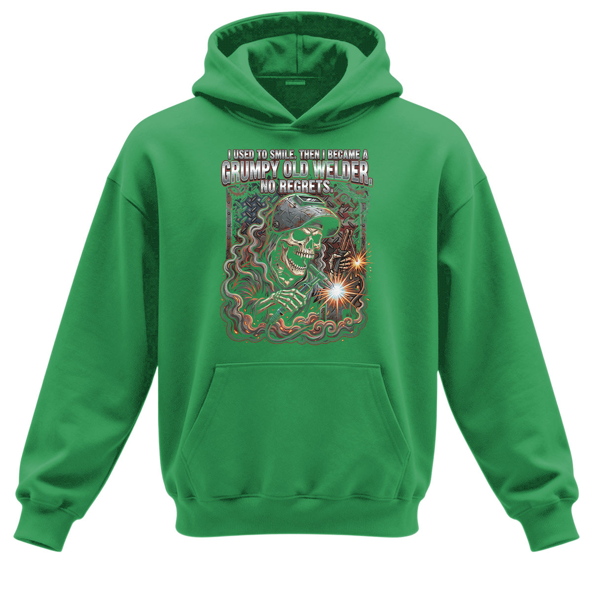 Grumpy Old Welder Skull Hoodie
