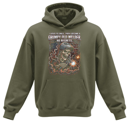 Grumpy Old Welder Skull Hoodie