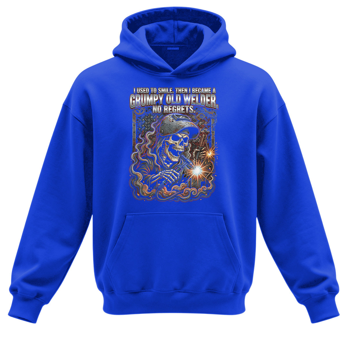 Grumpy Old Welder Skull Hoodie