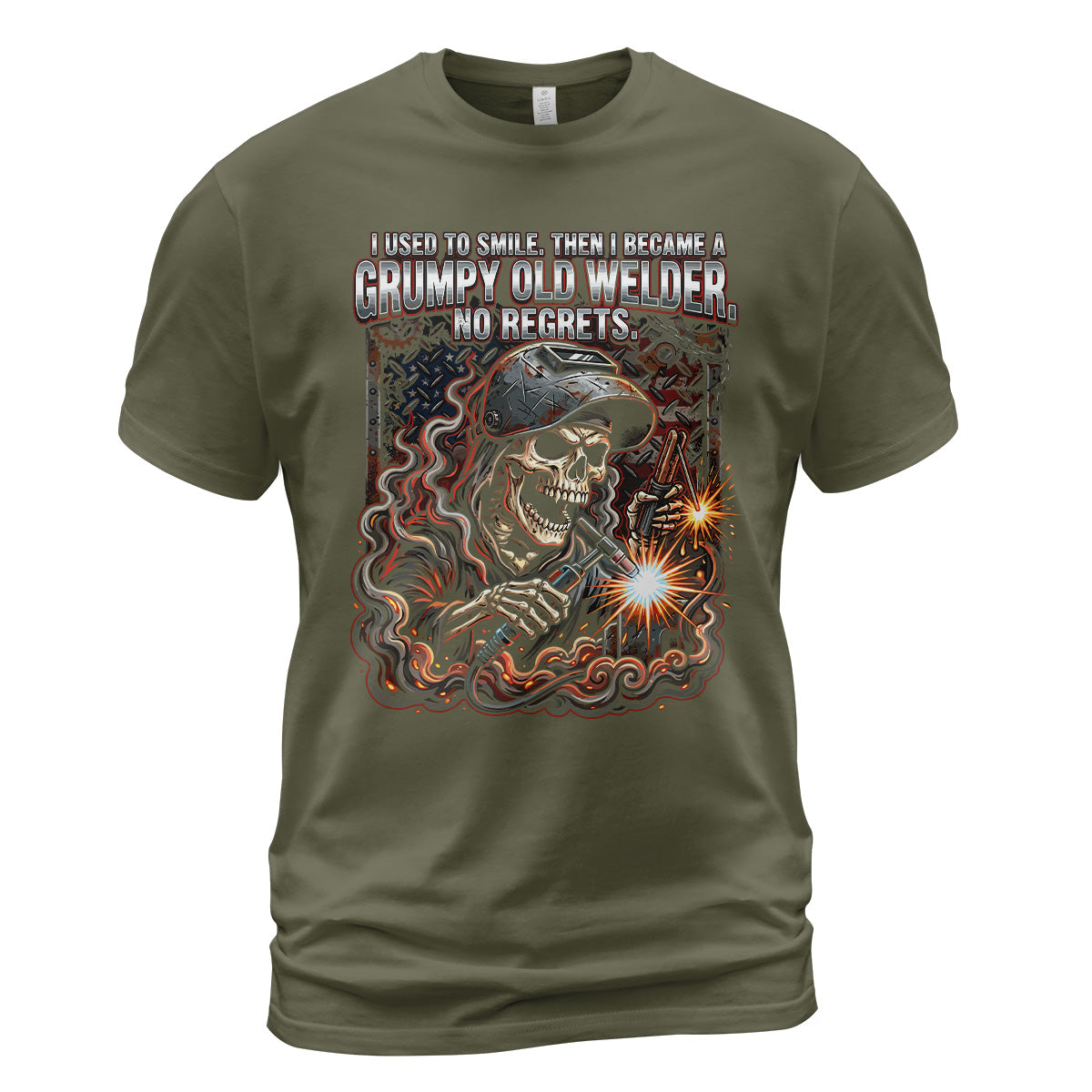 Grumpy Old Welder Skull T-Shirt